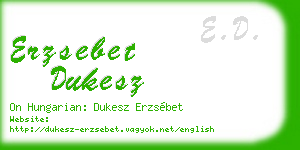 erzsebet dukesz business card