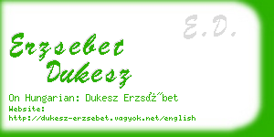 erzsebet dukesz business card